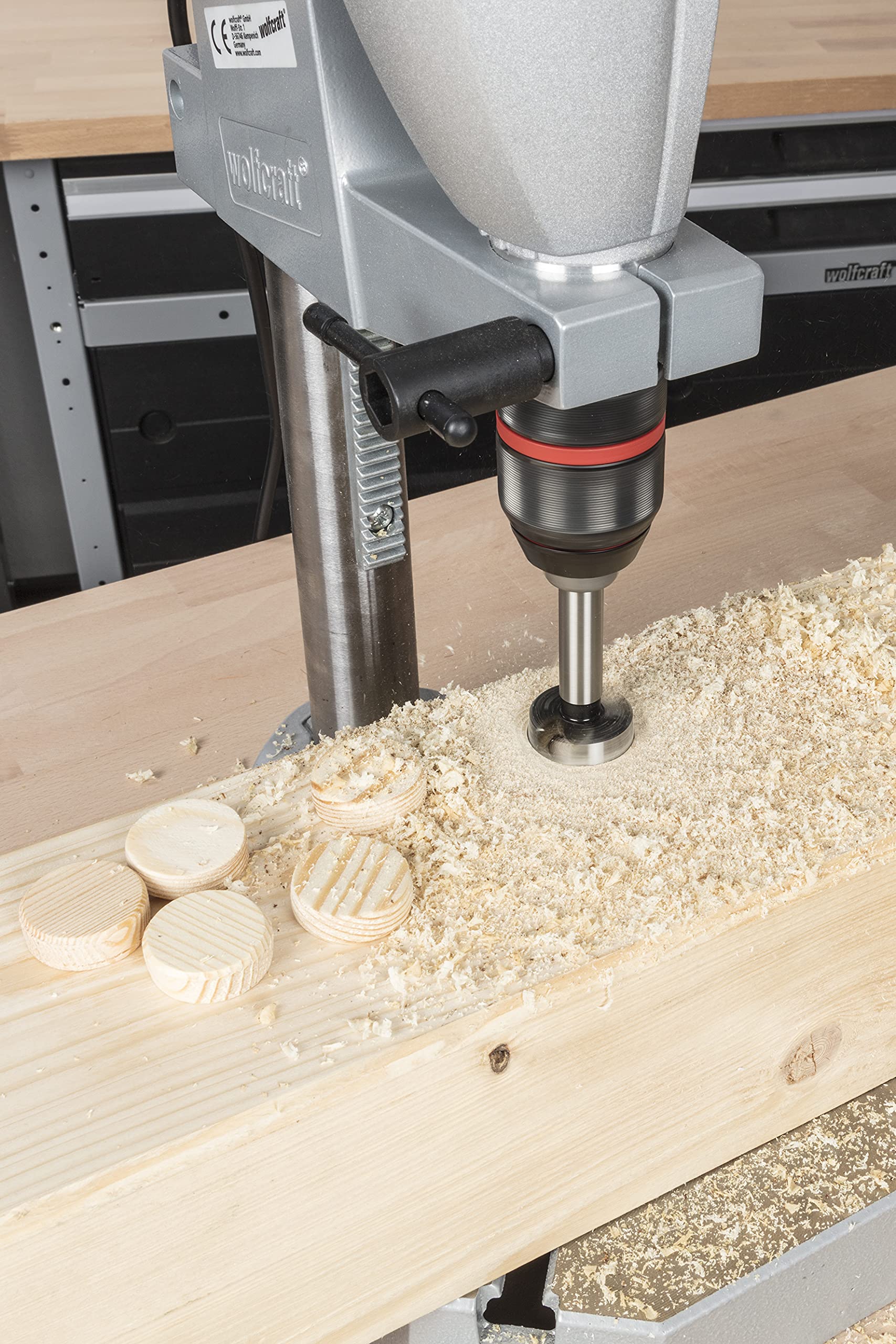 wolfcraft 10 piastrine in legno, Ø 30 mm I 2943000 I Per il ritocco e la riparazione di difetti nel legno
