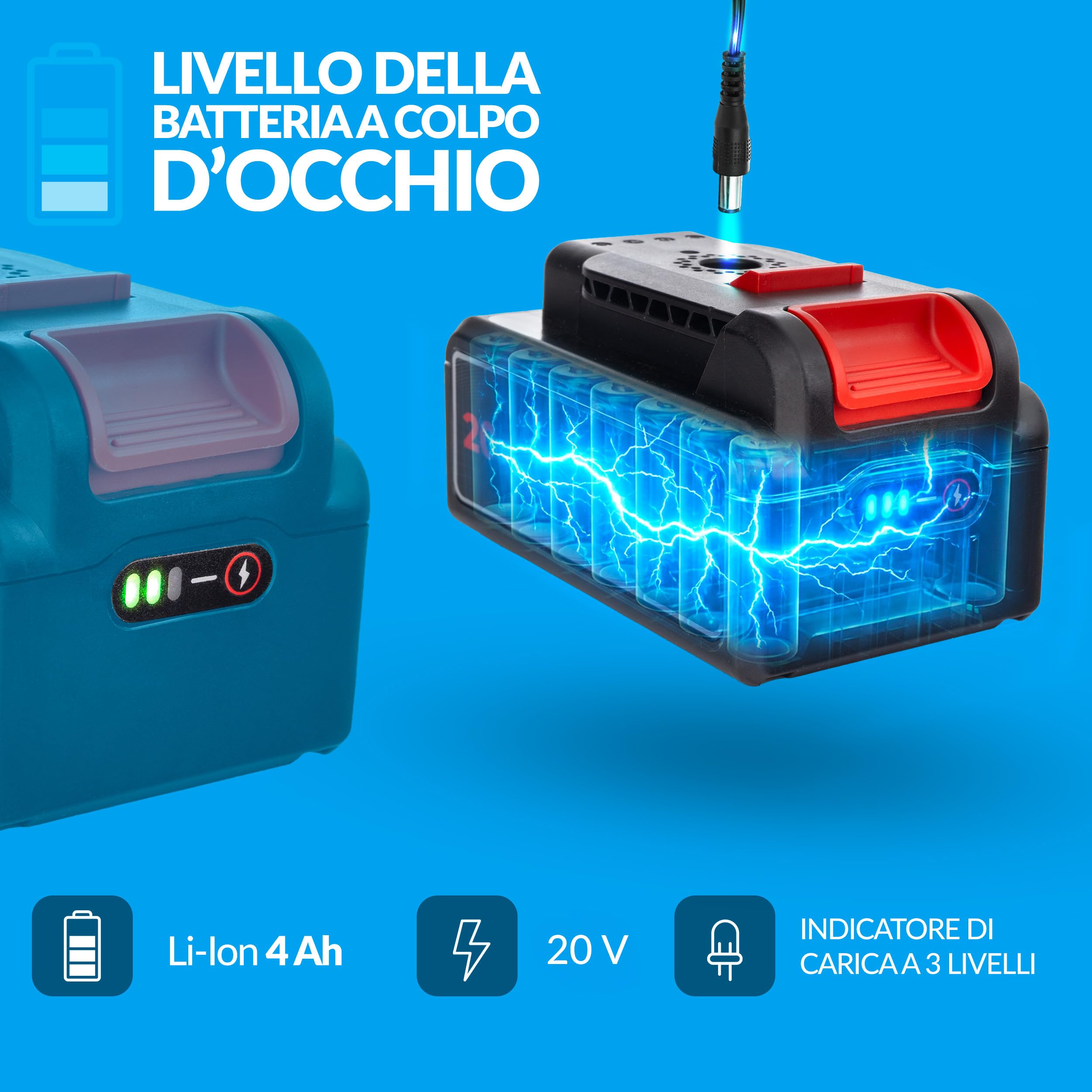 LEHMANN STREAM Mini Idropulitrice Portatile a Batteria 20V Max con Batteria 4Ah, Idropulitrice Autoadescante con Lancia 5 in 1, Tubo 6 m e Schiumatore per Auto e Terrazzo