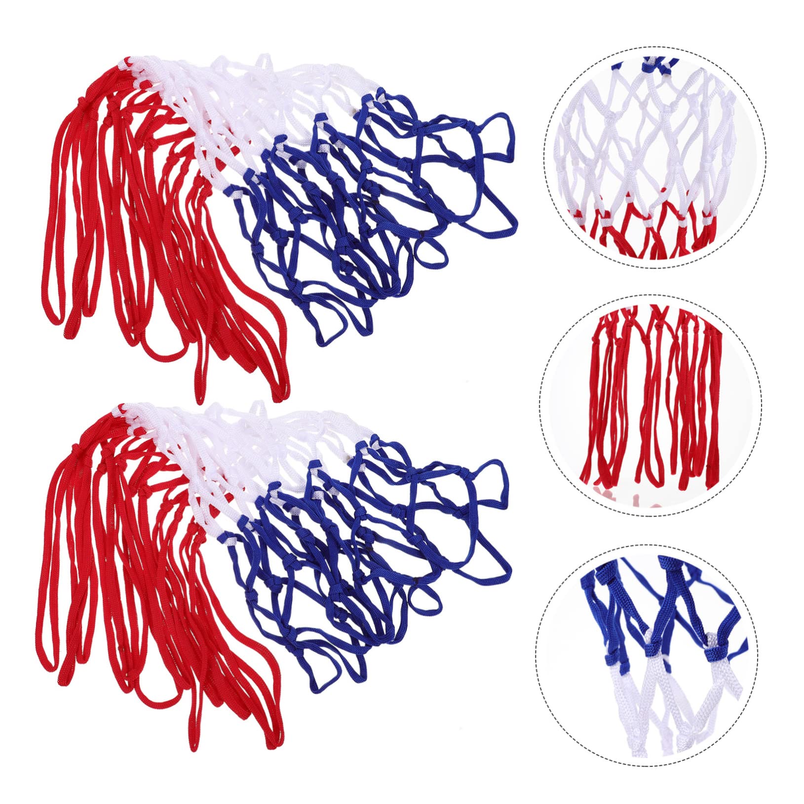 Yardwe 8pcs Outdoor Basketball Net Heavy Duty Woven Nets for Standard Rims for Training and Games Wear-Resistant and Tear-Resistant Design