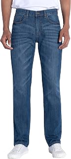 Men's Regular Fit Straight Leg Jeans Cotton Comfort Slim-Fit Denim Pants,Original Classic 5-Pocket Jean