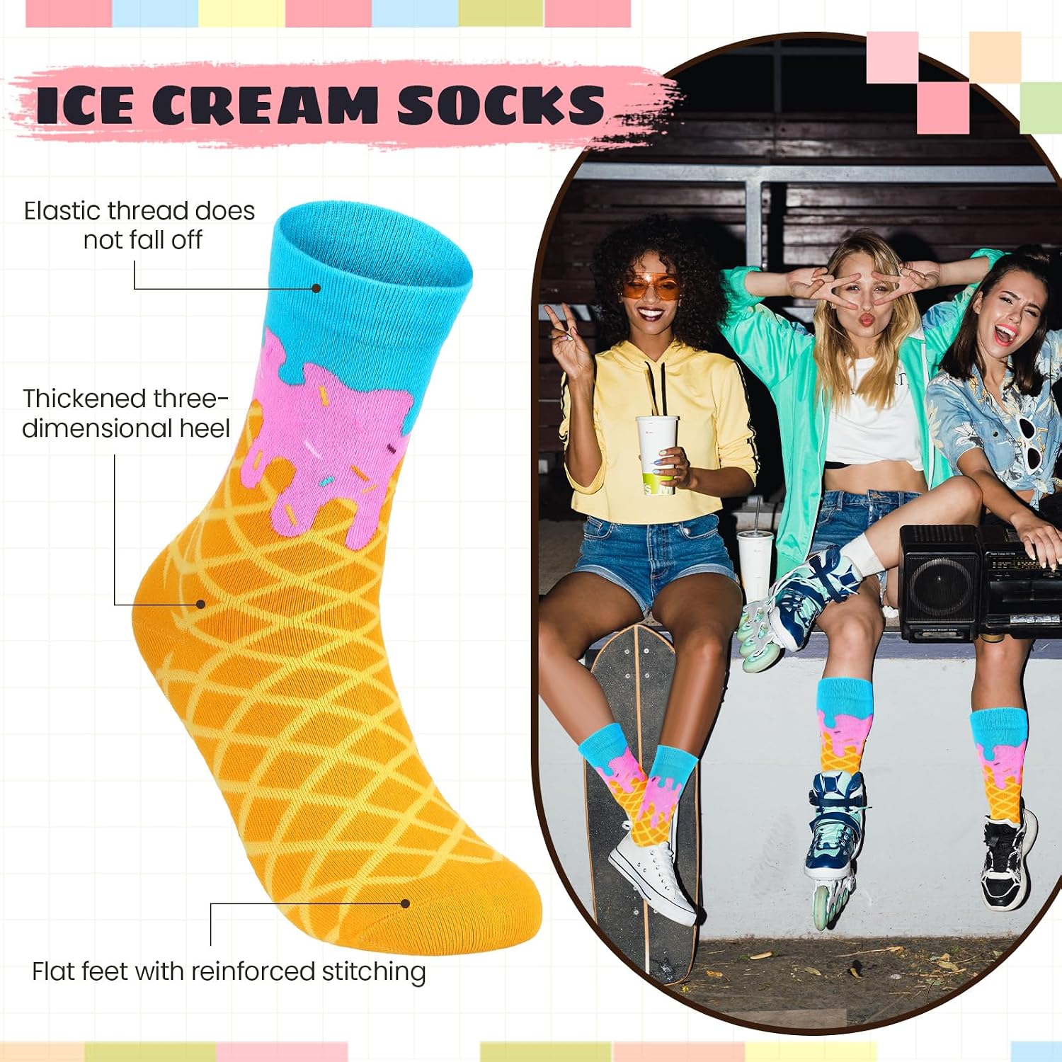 Glitopper Funny Socks for Women Novelty Crew Crazy image 4