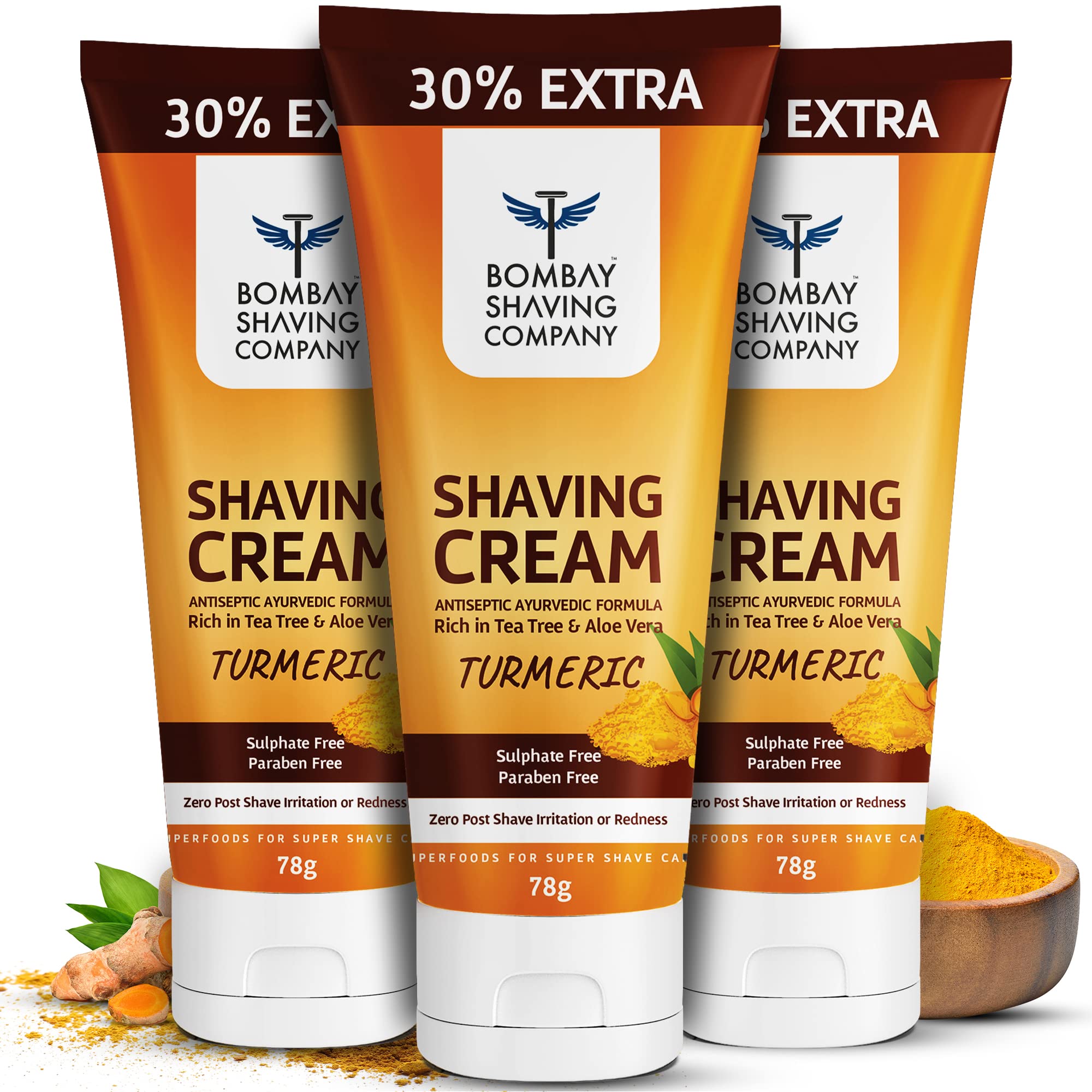 Turmeric Shaving Cream With Antiseptic Ayurvedic Formula (234 Gm)