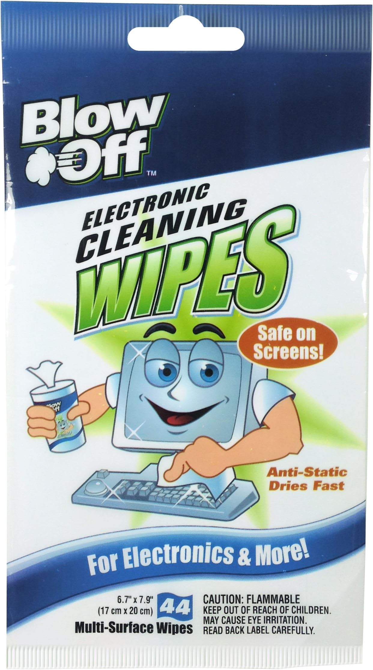 Blow Off WPB44-2644 Electronic Cleaning Wipe - 44-Count Resealable Bag, (Case of 24)