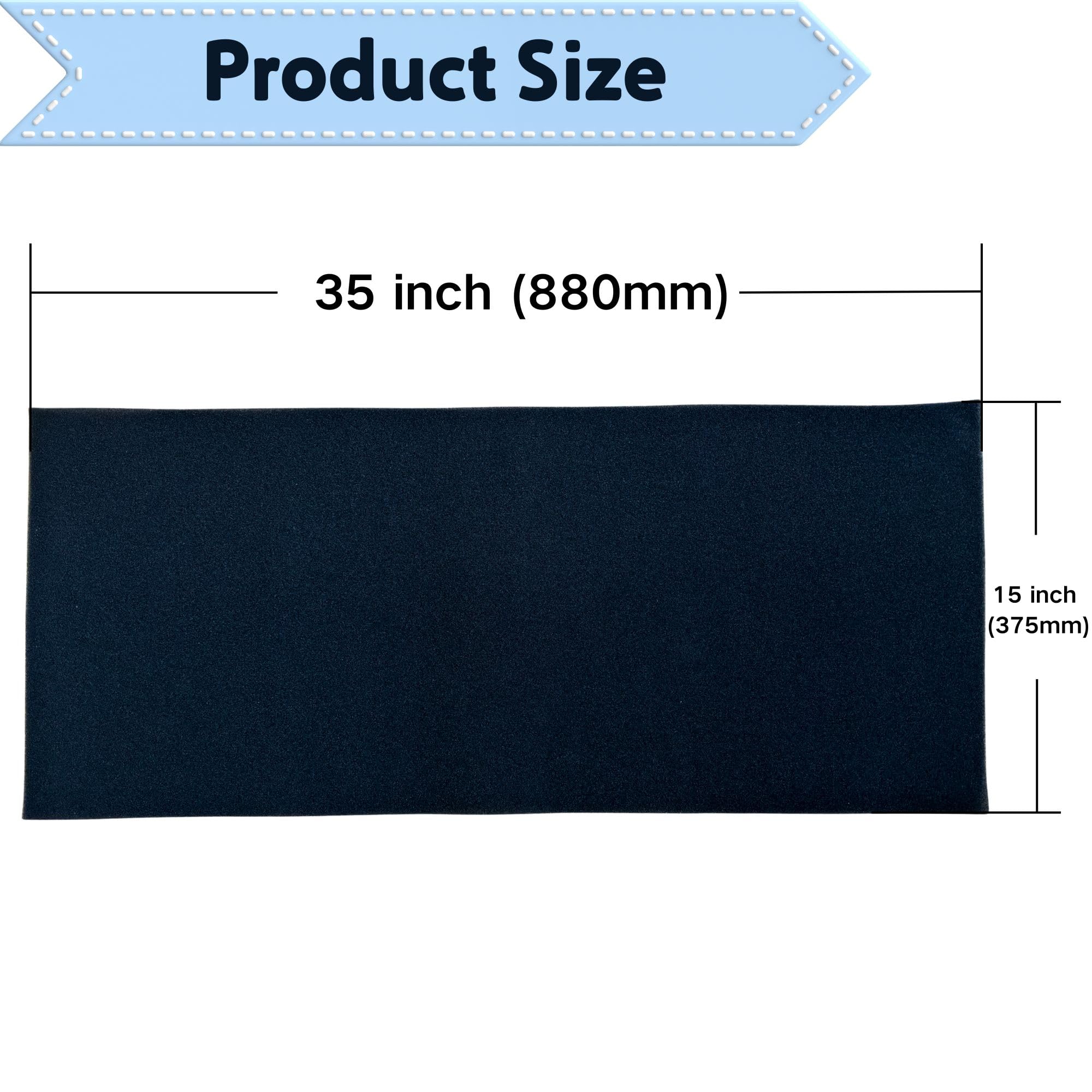 Filtro aria in schiuma 50 PPI 38 x 90 cm, spessore 6 mm, adatto per scooter, moto, quad, tosaerba, filtrazione airbox, purificatore d'aria