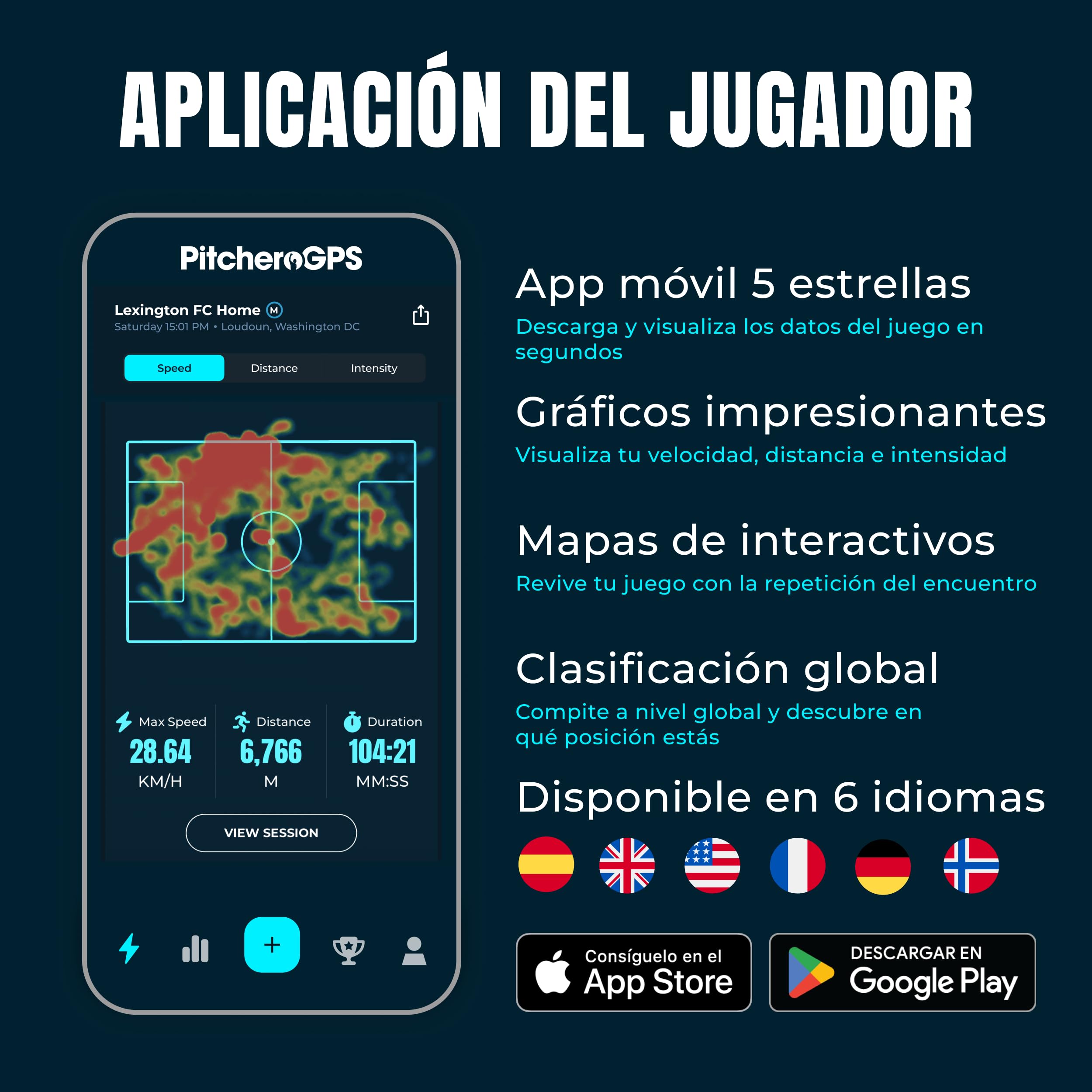 Rastreador de Jugadores con Chaleco - Tracker Deportivo con 18 Métricas - Suscripción 60 Días - Accesorios para Fútbol, Rugby y Hockey (M)