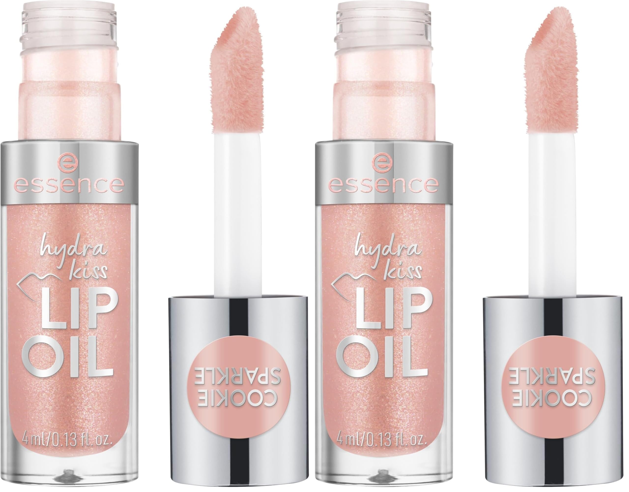 essence hydra kiss LIP OIL, Lipgloss, Nr. 09, Nude, feuchtigkeitsspendend, pflegend, mit Ölen, glänzend, vegan, ohne Parabene, ohne Mikroplastikpartikel, Nanopartikel frei, 2er Pack (4ml)