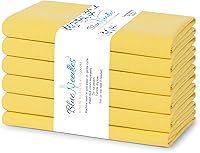 Vista 17 de Blue Needles Juego de 12 servilletas de tela sólida, 100% algodón, 18 x 18 pulgadas, lino suave, reutilizable, absorbente y lavable, ideal