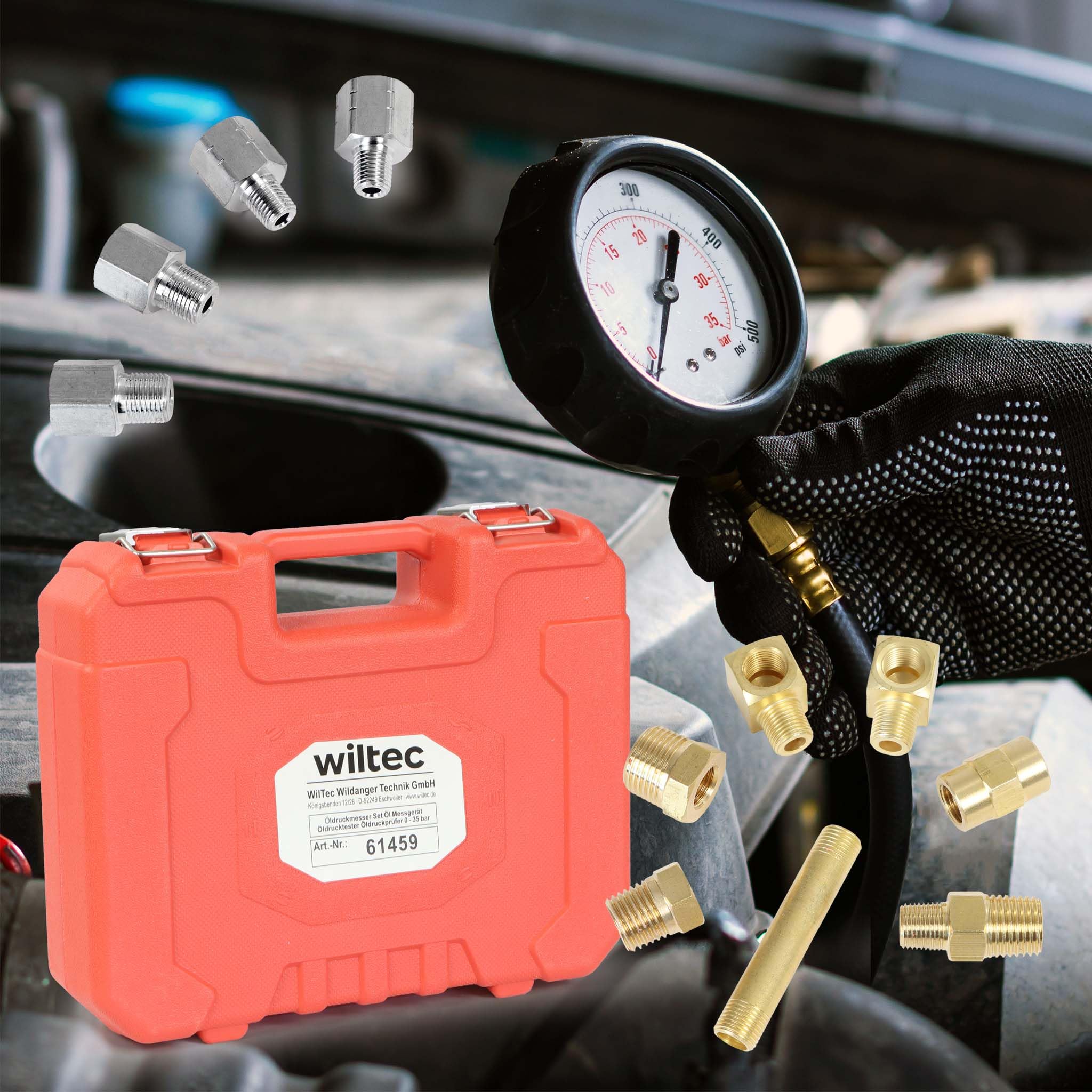 KS Tools 150.1920 Kit Diagnosi Pressione Olio KS Tools 12 Pezzi | Manometro 0-10 Bar Per Controllo Motore Utensili Officina KS Tools - Foto 6