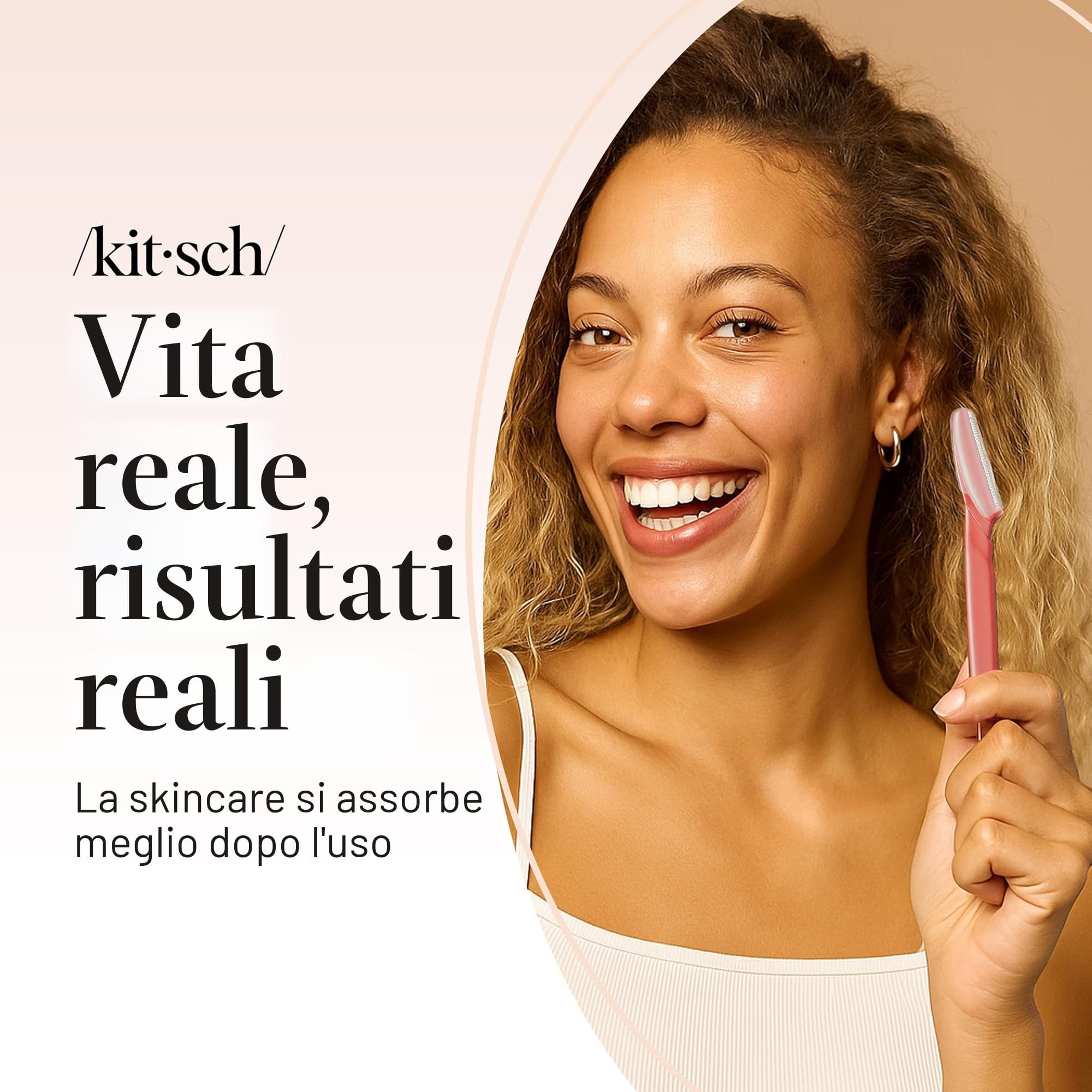 Kitsch Dermaplaning Tool - Rasoi per il viso da donna, rasoio per sopracciglia e viso, rimozione dei peli del viso, rasoi per il viso da donna, rasoio Dermaplane, 12 pezzi (Corallo)