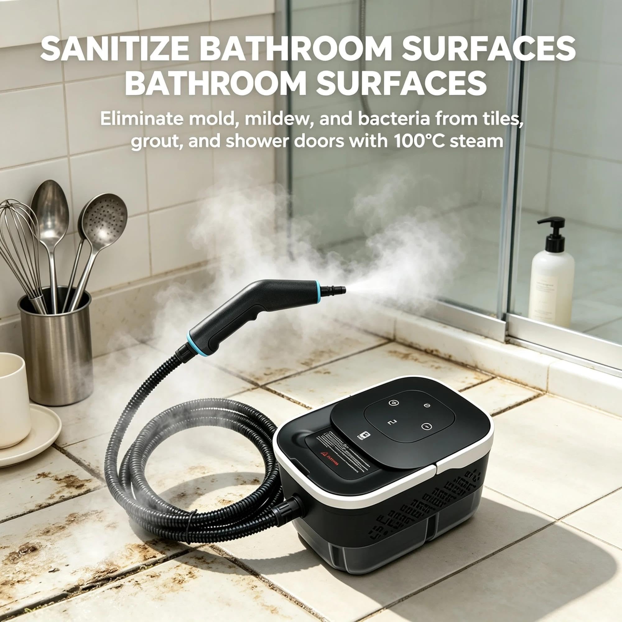 Limpiador a Vapor Portátil para Casa, Multi-Superficie