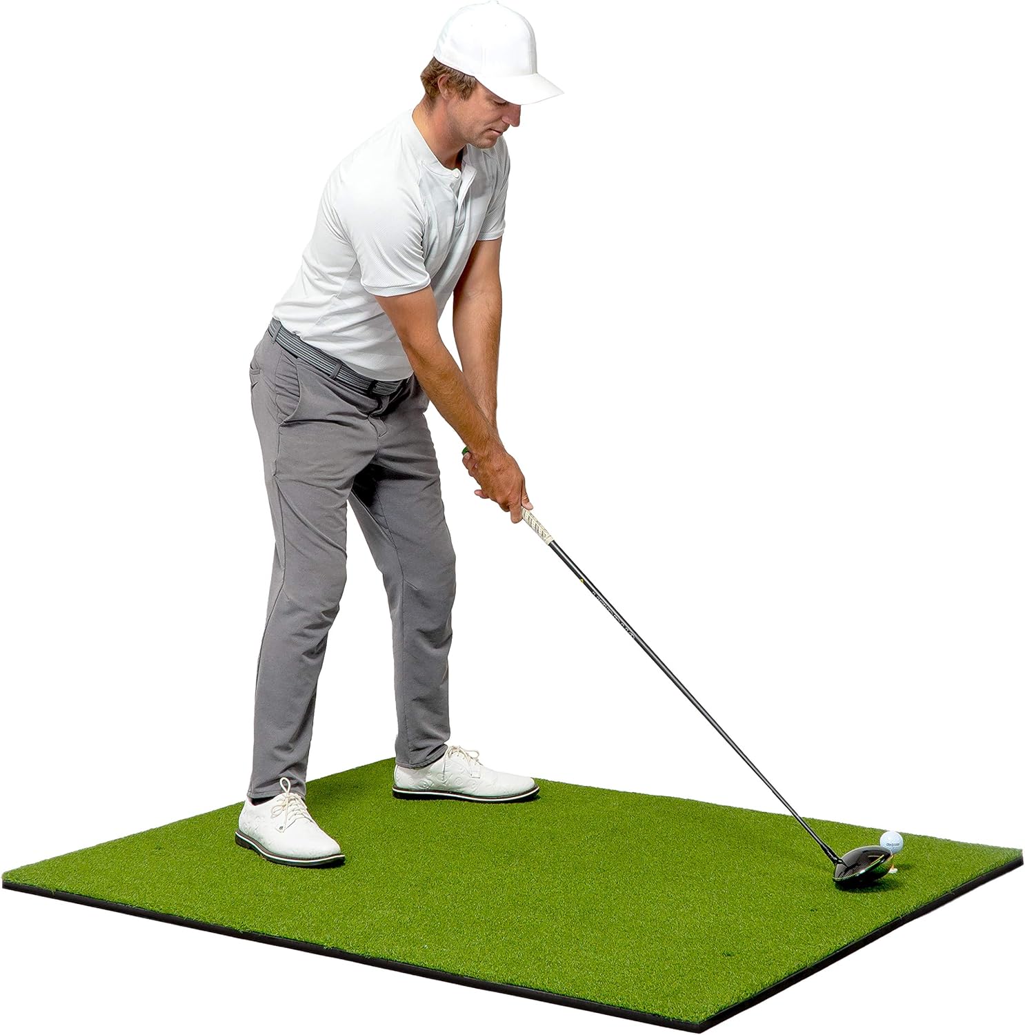 GoSports Golf Hitting Mat | 5x3 Artificial Turf Mat for Indoor/Outdoor Practice | Includes 3 Rubber Tees, Green : Clothing, Shoes & Jewelry