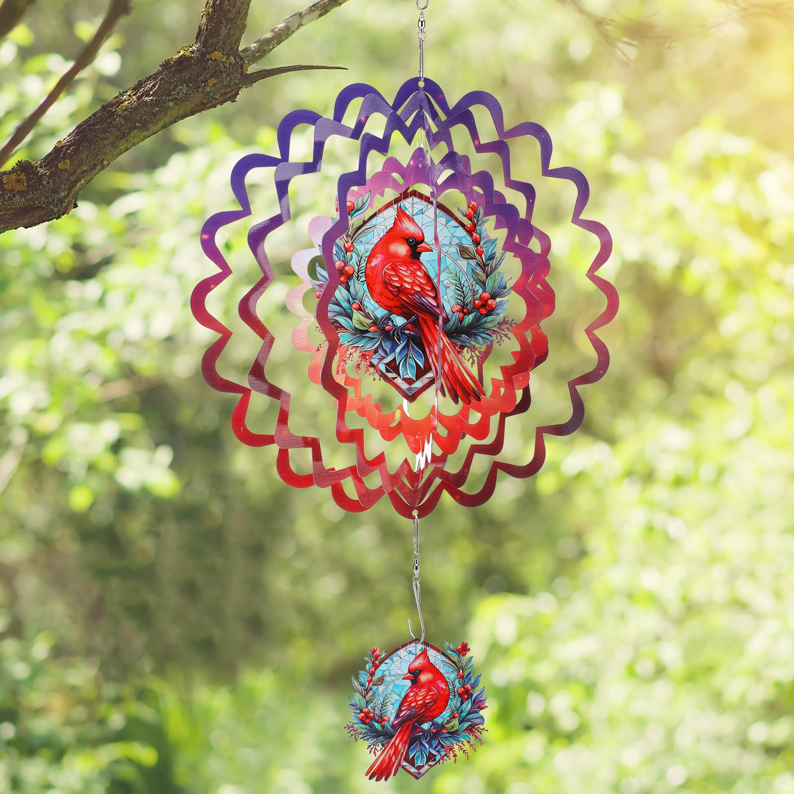 Éolienne cardinal pour jardin : sublimez votre balcon et terrasse avec cet art du vent rustique