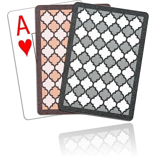 Teskyer 2 Pack Waterproof Playing Cards, 100% Plastic Premium Durable Poker Cards, 2 Deck of Cards - Large Index