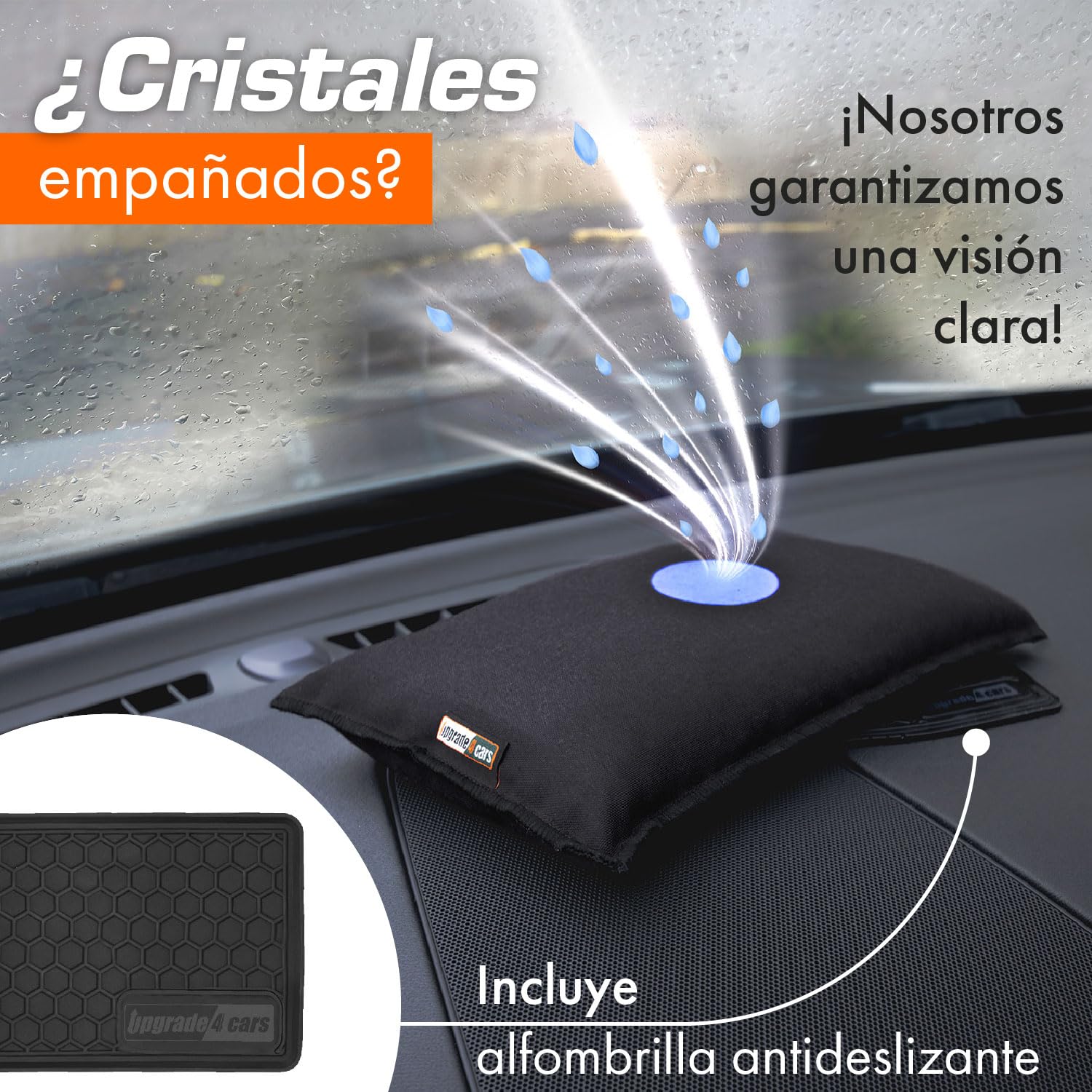 Upgrade4cars Bolsa Anti-humedad Reutilizable para Coche, Cajones 2 x 1 Kg
