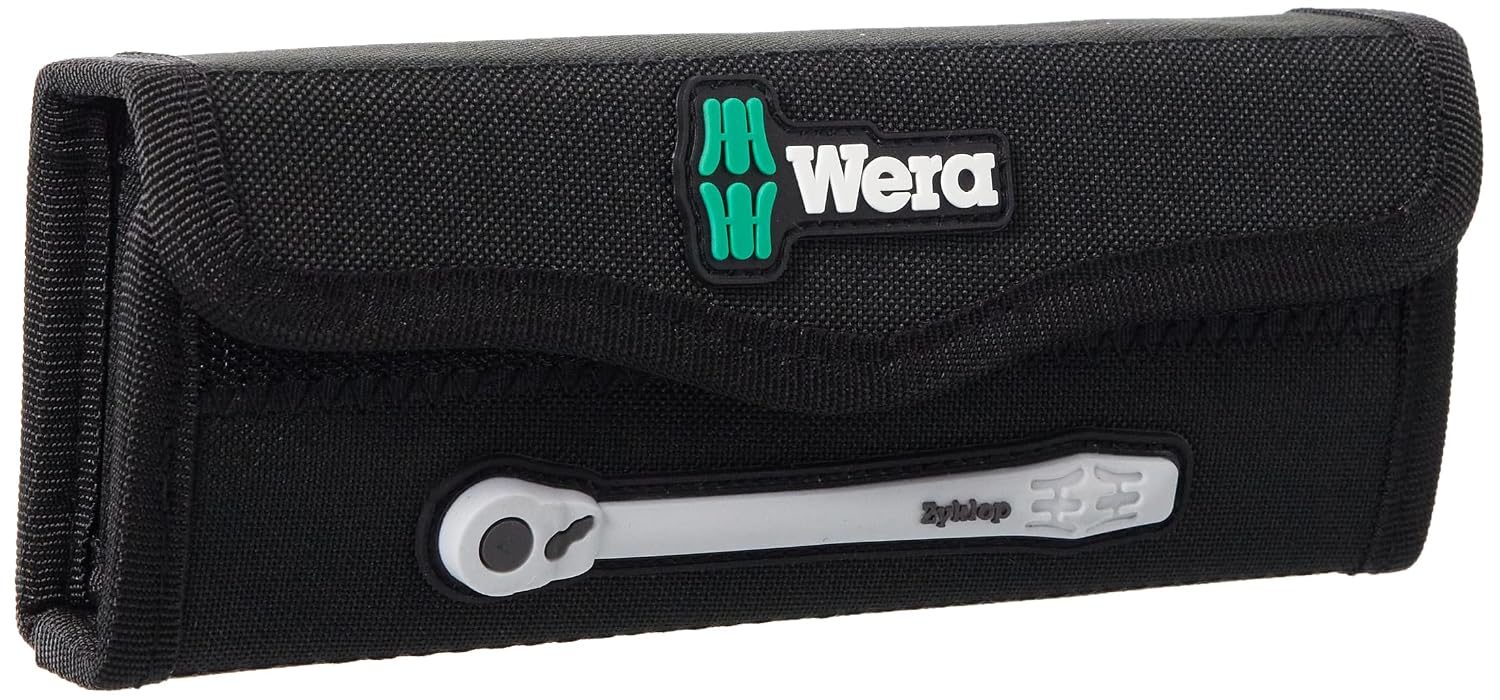 WERA 05004018001 8100 SA 8 Zyklop Metric Metal Ratchet Set with Switch Lever, 28 Piece, 1/4" Drive