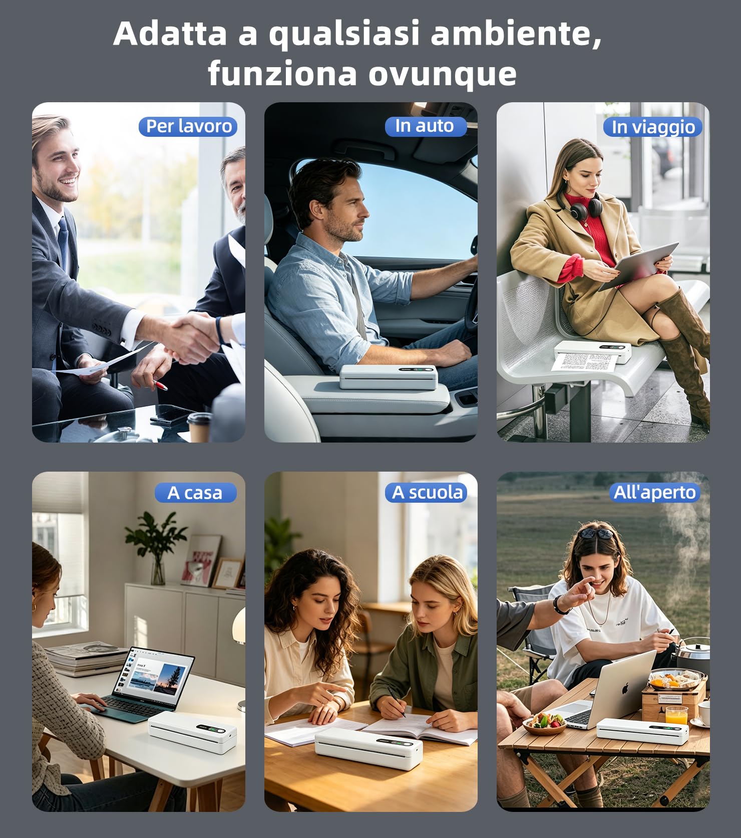 ORGBRO M1 Stampante Portatile A4 Termica Senza Inchiostro Bluetooth