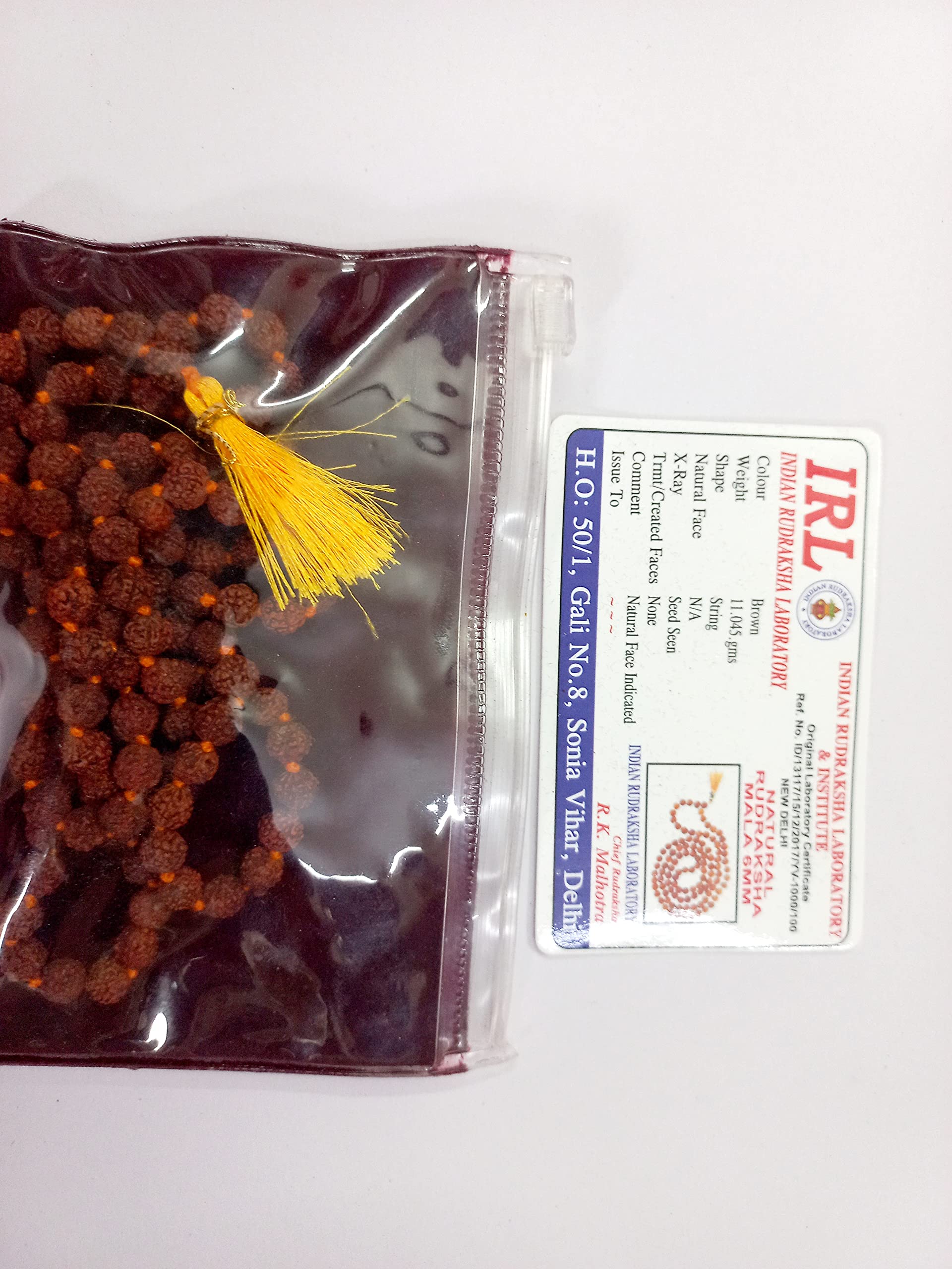 GenericExclusive Global Rudraksh Rudraksha Mala 6mmGenuine Prayer Rosary Beads -Certified & Energised