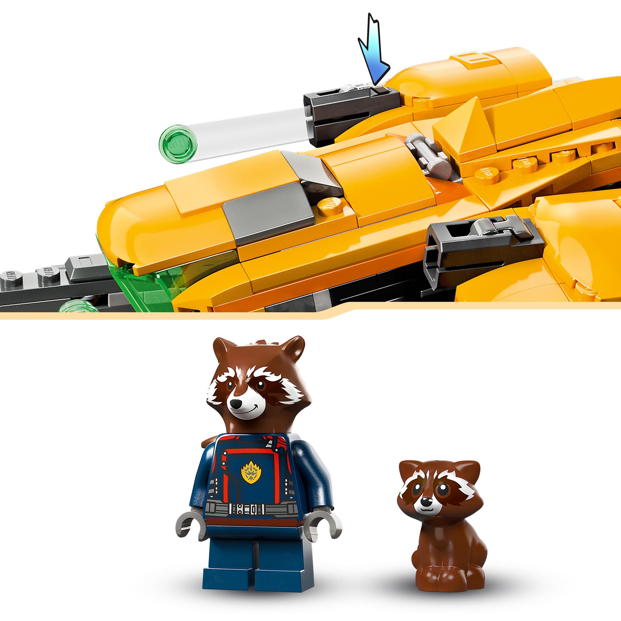 LEGO Marvel Baby Rocket'S Ship 76254 Building Toy Set (330 Pieces),Multi 4