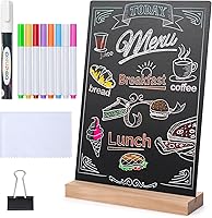 ONUPGO 8x12 Inch Double-Sided Tabletop Chalkboard Sign with Stand - Reusable Menu Board for Weddings, Parties, Restaurants