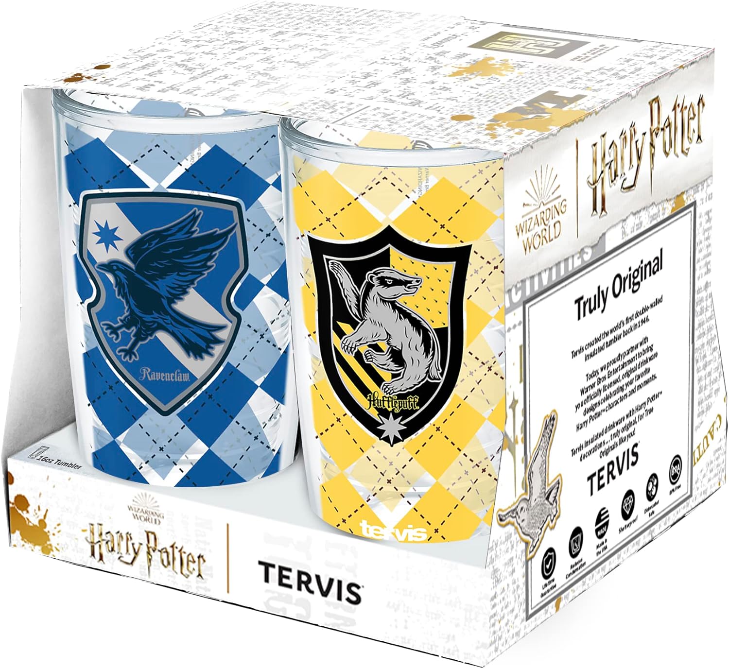 Tervis Harry Potter House Rules Made in USA Double Walled Insulated Tumbler Travel Cup Keeps Drinks Cold & Hot, 16oz - 4pk, Assorted - Image 3