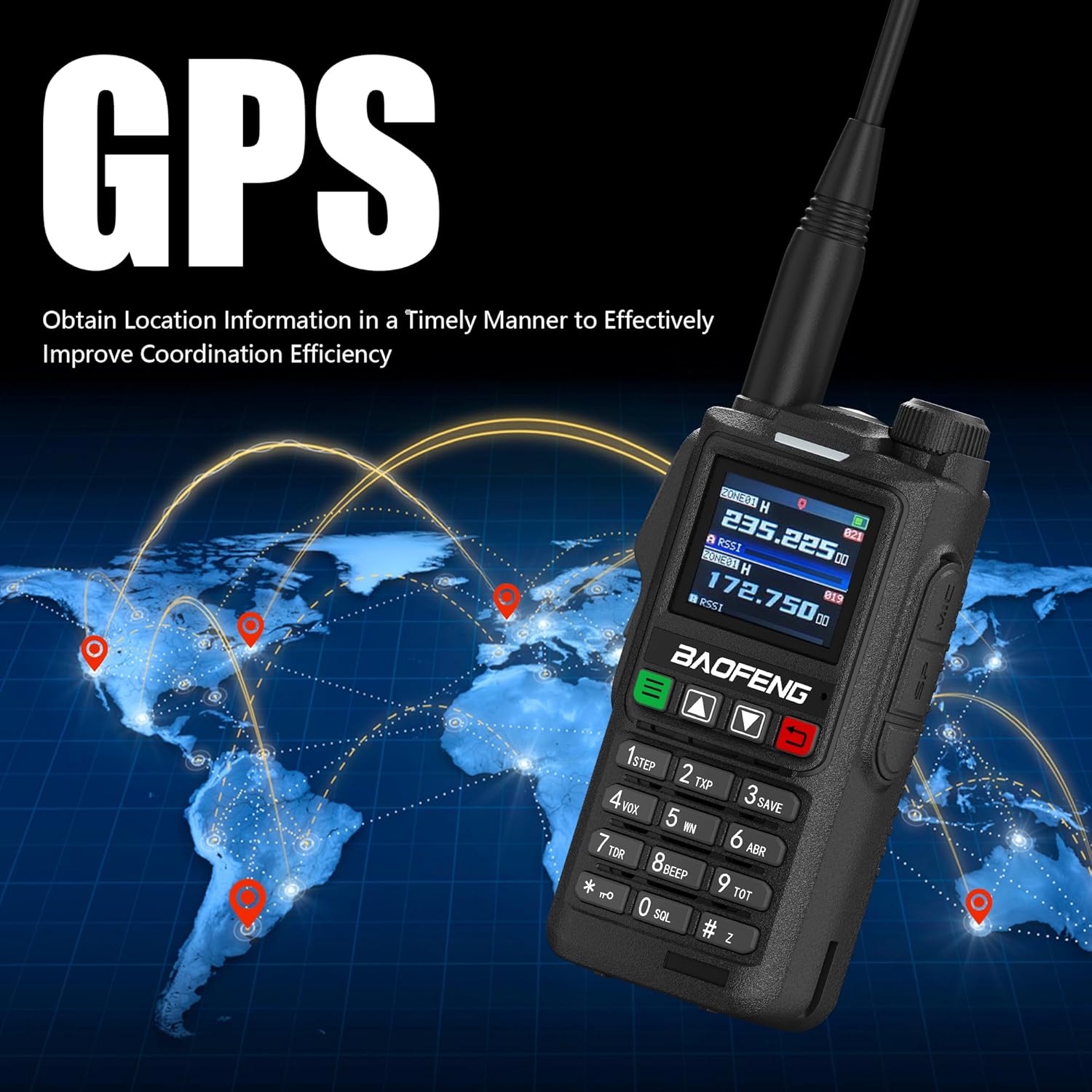 BAOFENG UV-18H radio with AM/FM text, indicating multi-band function