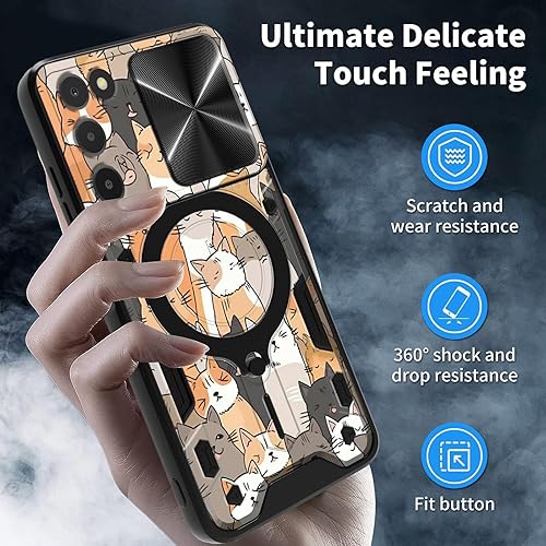 Vista 317 de Funda protectora híbrida para Samsung Galaxy A53 5G de 6.5 pulgadas y anillo giratorio de 360 grados, función atril, híbrida, de doble capa