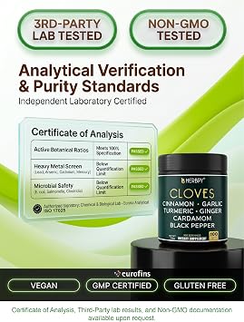 Herbpy 7in1 Clove Supplement 500mg, Support Digestion, Immune, Heart Health