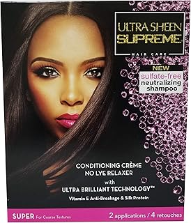 Ultra Sheen Supreme No-lye Relaxer Conditioning Creme Kit, Super, 1 Ea, 1count