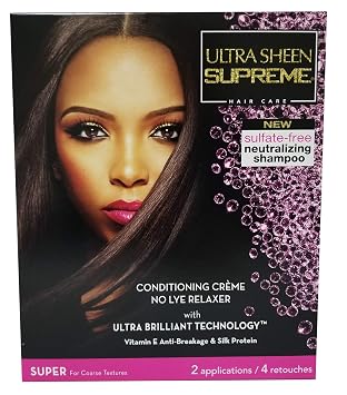 Ultra Sheen Supreme No-lye Relaxer Conditioning Creme Kit, Super, 1 Ea, 1count