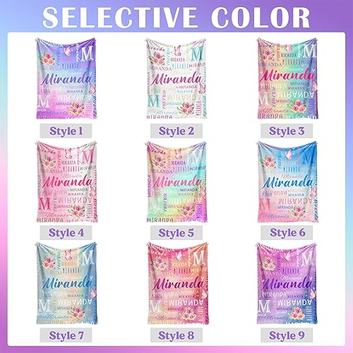 Miniatura 9 de EOBIBIFUN Manta personalizada para niños con nombre, manta de nombre personalizada para niños y niñas, manta de bebé personalizada para niños y