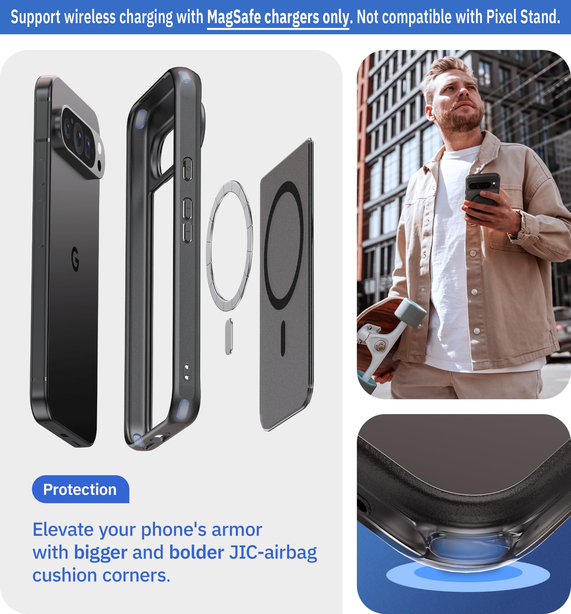 Custodia per Google Pixel 8a a Libro Vera Pelle Protettiva Antico Braun 4062864403874
