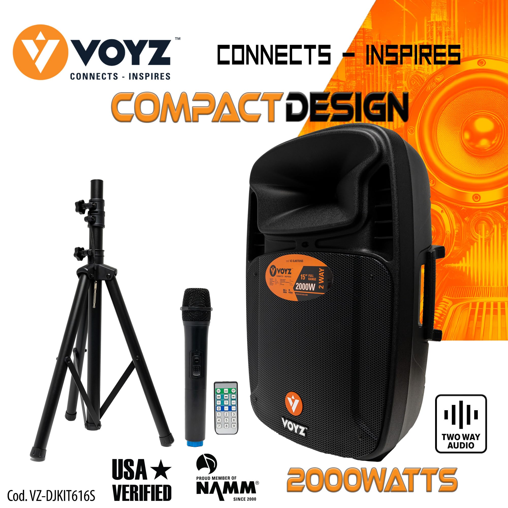 Amazon.com: VOYZ 2000 Watt Bluetooth Portable Speaker for Parties