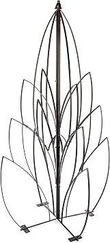 H Potter Lotus Bud Iron Obelisk Trellis for Climbing Plants, 69 Heavy Duty Garden Support with Ground Stakes, Outdoor Yard Art for Roses, Clematis, Patio & Courtyard