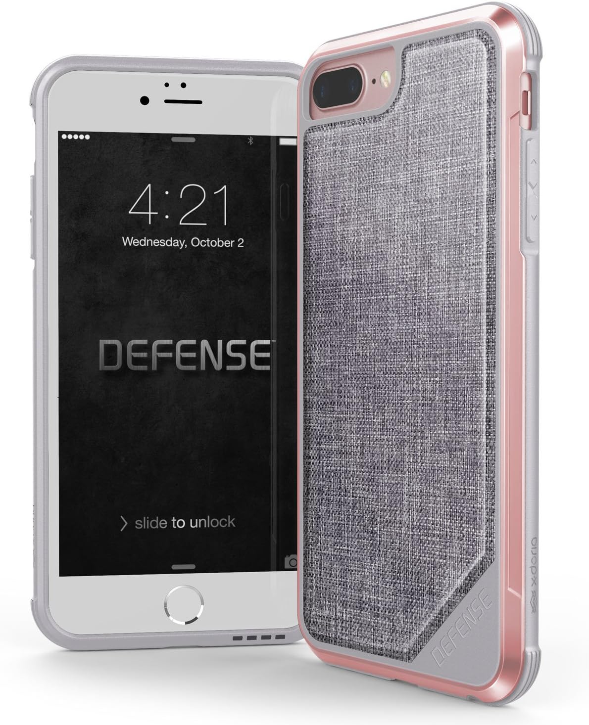 X-Doria iPhone 8 Plus, iPhone 7 Plus, iPhone 6 Plus Case, Defense Lux Series - Military Grade Drop Tested Case for Apple iPhone 8 Plus, iPhone 7 Plus & iPhone 6 Plus (Rose Gold)