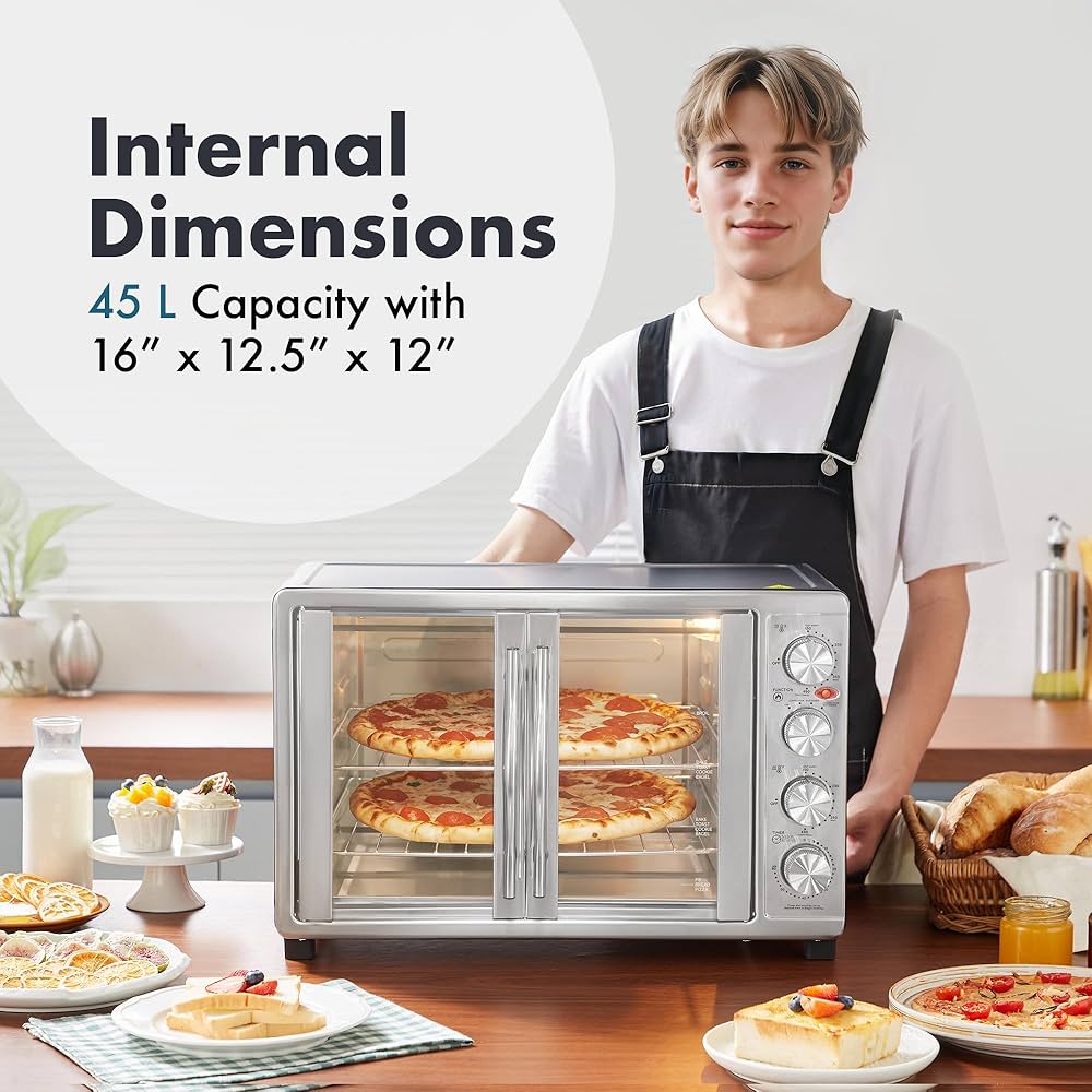 Elite Gourmet ETO-4510M トースターオーブン Elite Gourmet ETO-4510M Double Door Oven with Rotisserie