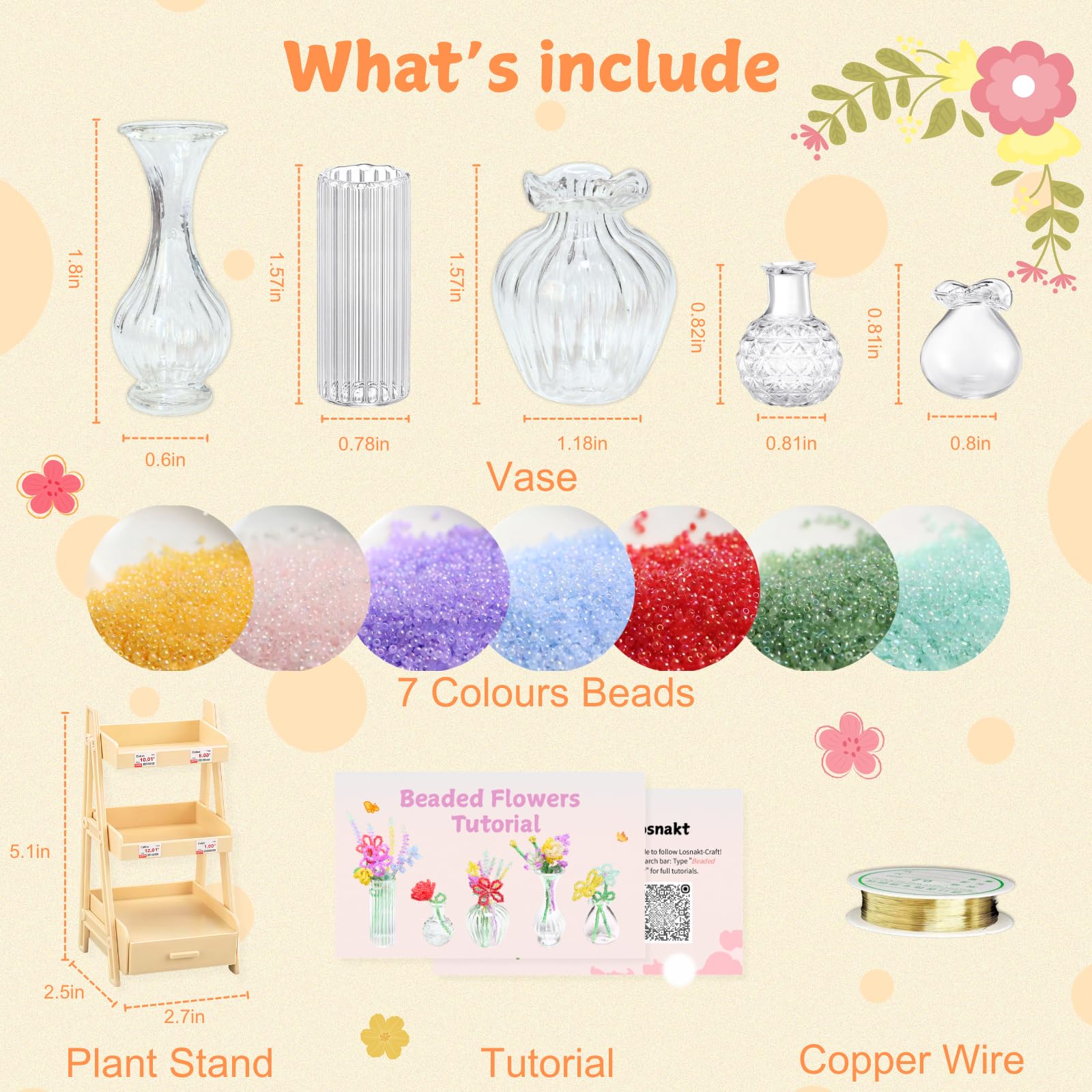 DIY Beaded Plant Kit - Beginner Floral Crafts -2 DIY Beaded Plant Kit - Beginner Floral Crafts -2