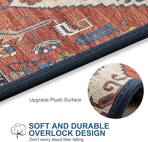 Miniatura 5 de Juego de 7 alfombras antideslizantes para peldaños de madera, resistentes a las escaleras para interiores, alfombras de seguridad para perros, niños