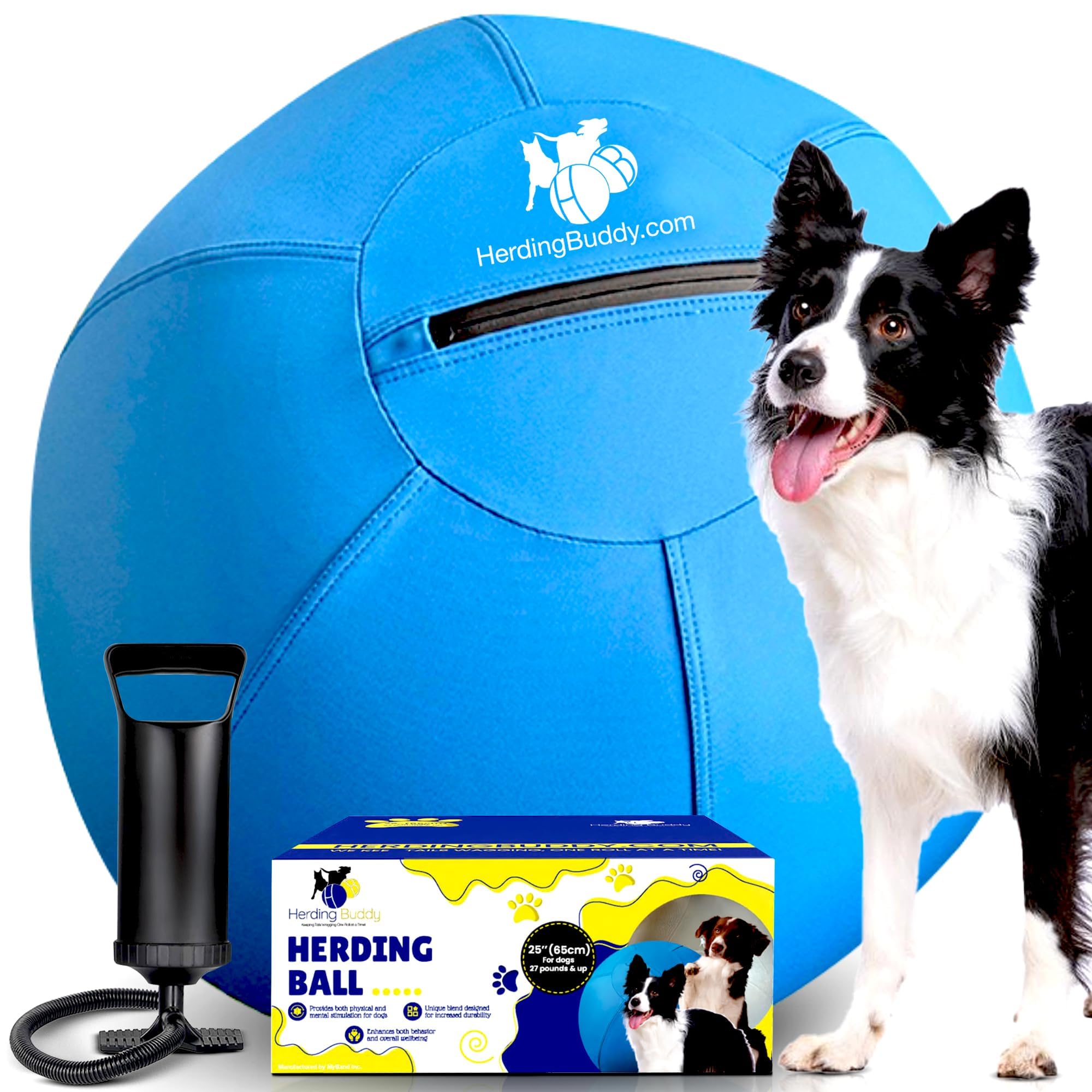 Herding Ball for Dogs - 25 Cover for Australian Shepard Collie Cattle All Herding Dogs Over 27 Pounds