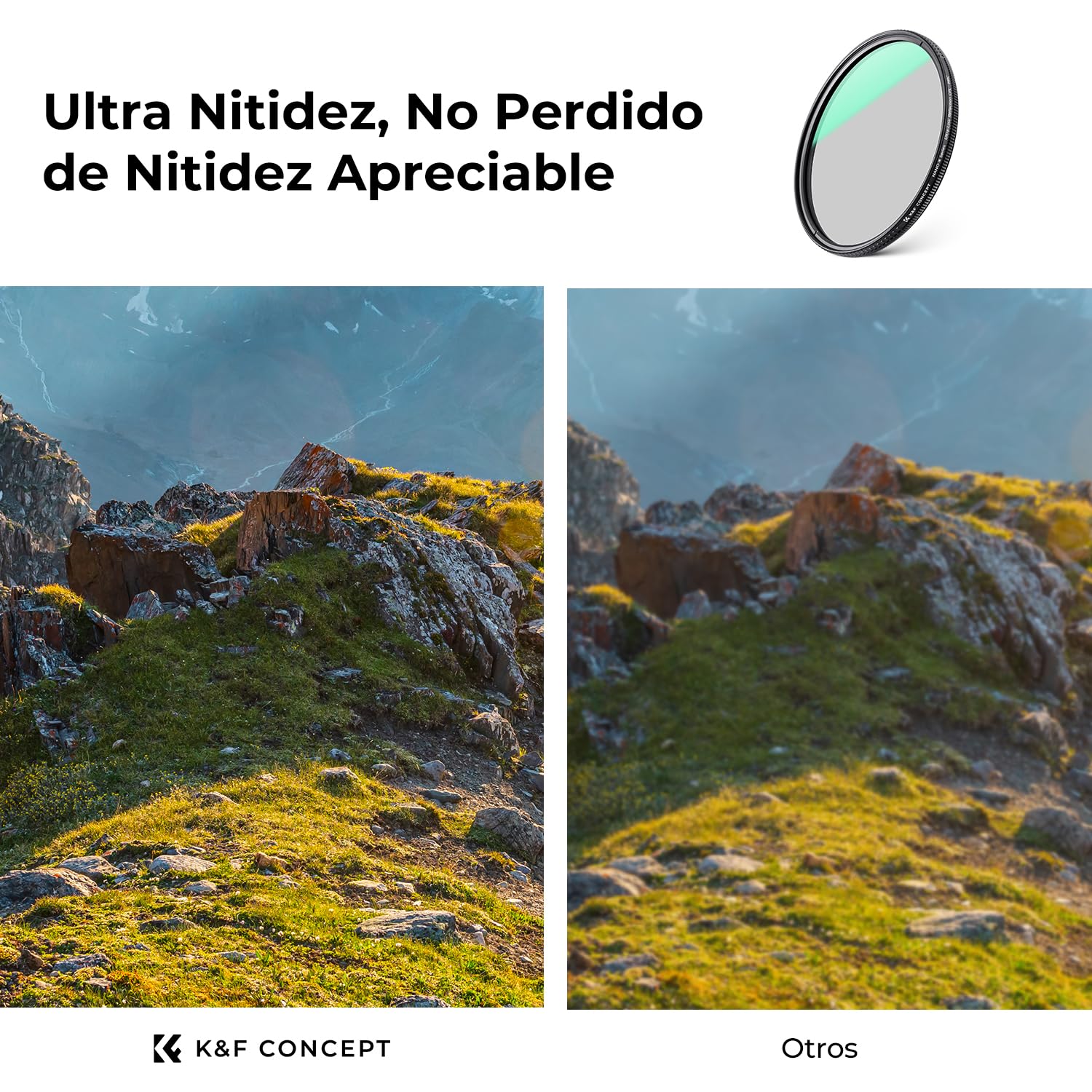 K&F CONCEPT Nano-Xcel Filtro Polarizador CPL Reflex Ultra Baja HD Vidrio óptico HD con 28 Capas Revestimiento Nano para Objetivo 77mm