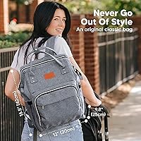 Vista 2 de KeaBabies - Mochila pañalera grande impermeable para viajes