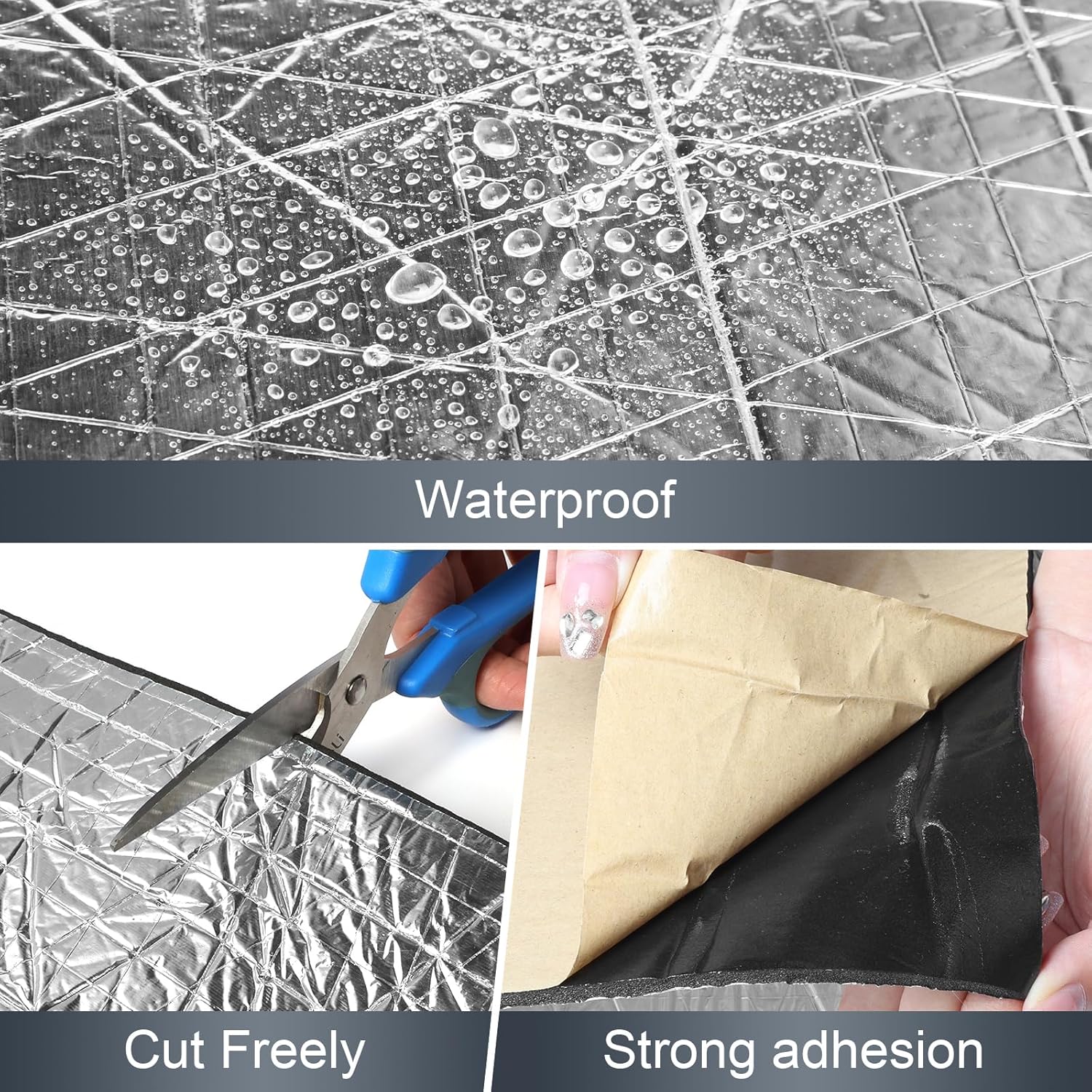 Storystore 197 (5 mm) mil 43 sqft Heat Sound Deadening Insulation Mat, 16"(W) x 394"(L) x 3/16"(T) Car Sound Deadening Material, Sound Deading Material for Cars