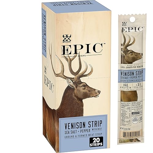 EPIC Tiras de venado y carne de res Keto Friendly Whole30 tiras de 08 onzas paquete de 20 EPIC Tiras de venado y carne de res Keto Friendly Whole30 tiras de 08 onzas paquete de 20