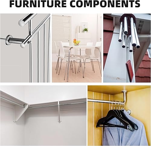 Miniatura 8 de Tubo recto de acero inoxidable de 11.811 in x 12 pulgadas, 4 piezas, tubo de escape de bricolaje, grosor de pared de 0.039 in