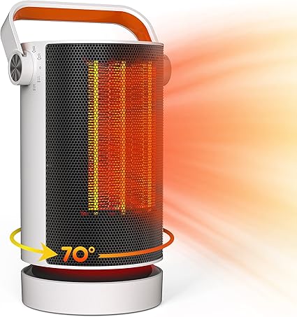 Review Electric Space Heater, 70° Oscillating with 1500W/750W PTC Fast Heating Portable Safe and Quiet Heater with Tip-Over and Overheat Protection Heat Up 200 Square Feet for Office Room Desk Indoor Use Review Electric Space Heater, 70° Oscillating with 1500W/750W PTC Fast Heating Portable Safe and Quiet Heater with Tip-Over and Overheat Protection Heat Up 200 Square Feet for Office Room Desk Indoor Use