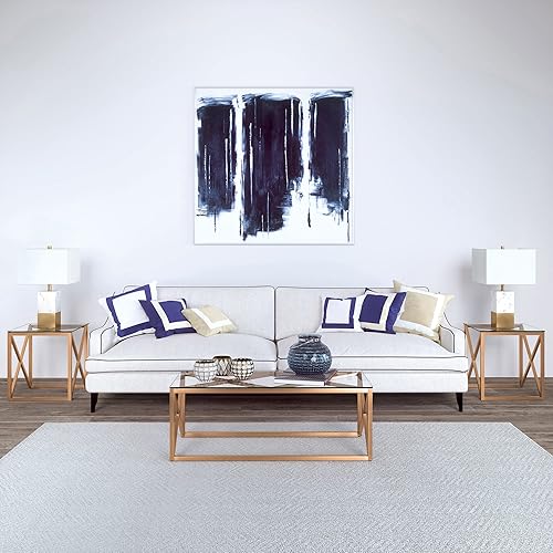 Miniatura 2 de Dixon - Mesa auxiliar rectangular de 46 pulgadas de ancho en níquel satinado