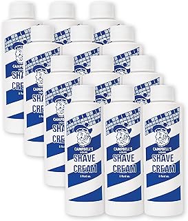 Campbell’s Liquid Shave Cream Lather, Barber Shaving Cream Lather, Professional Shaving Supplies and Products, 8 Ounces, (Pack of 12)