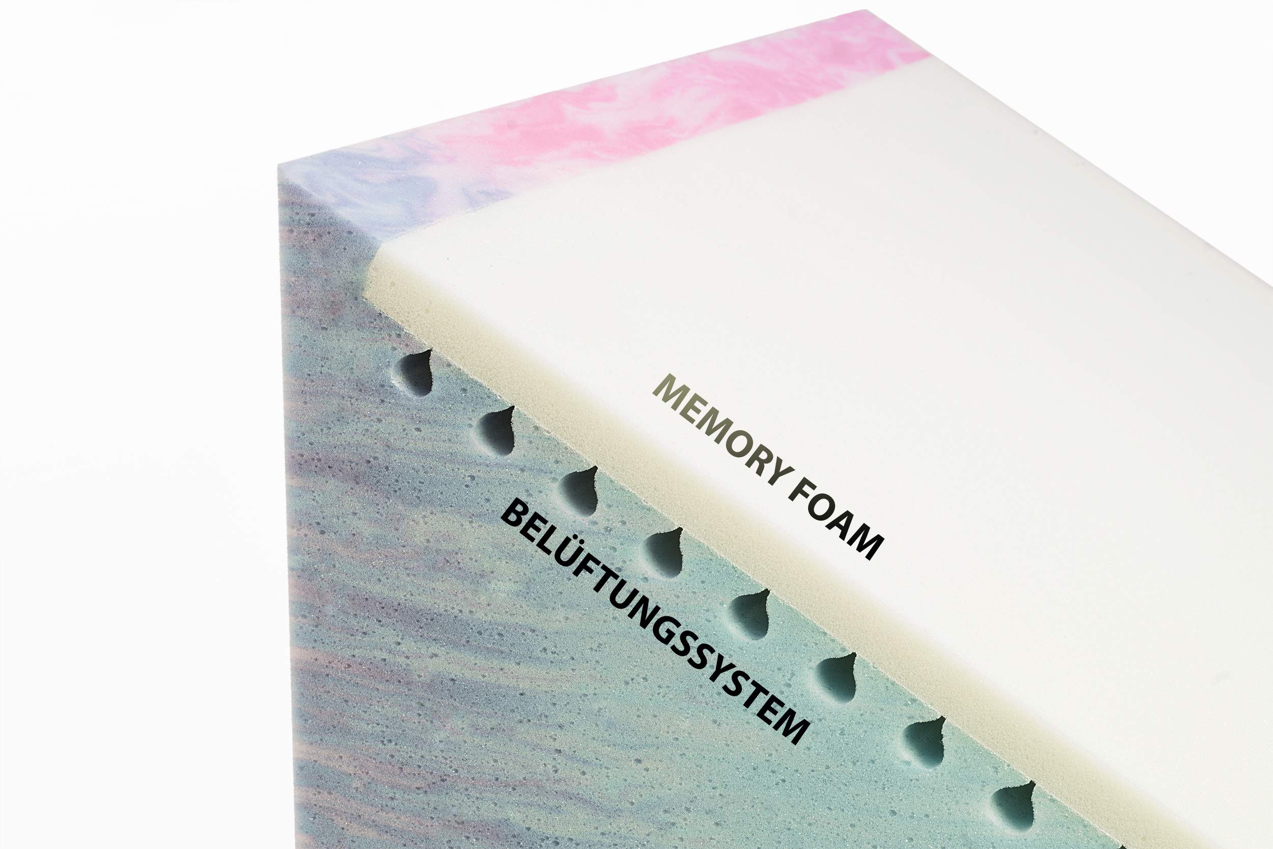 Badum - Cuscino per La Schiena - Cuscino A Cuneo per Letto - 60x50x30 Cm - con Strato di Memory Foam, Rivestimento Sfoderabile E Lavabile - Cuneo per Materasso, Cuscino Ergonomico - Grigio