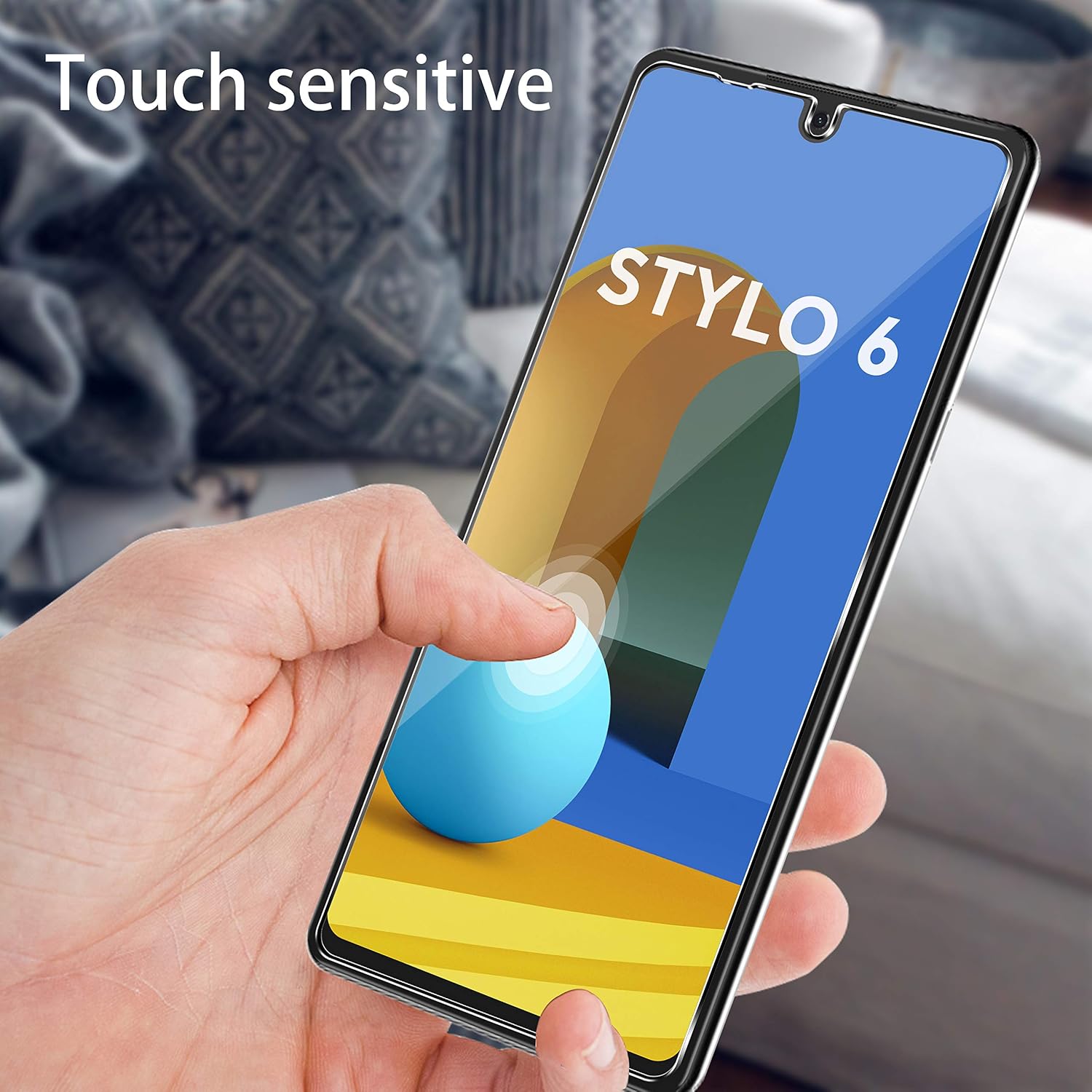 [ 4 Pack ] UniqueMe Screen Protector and Camera Lens Protector Tempered Glass for LG Stylo 6,[Case Friendly] [Alignment Frame Easy Installation] HD Clear Anti-Scratch Film