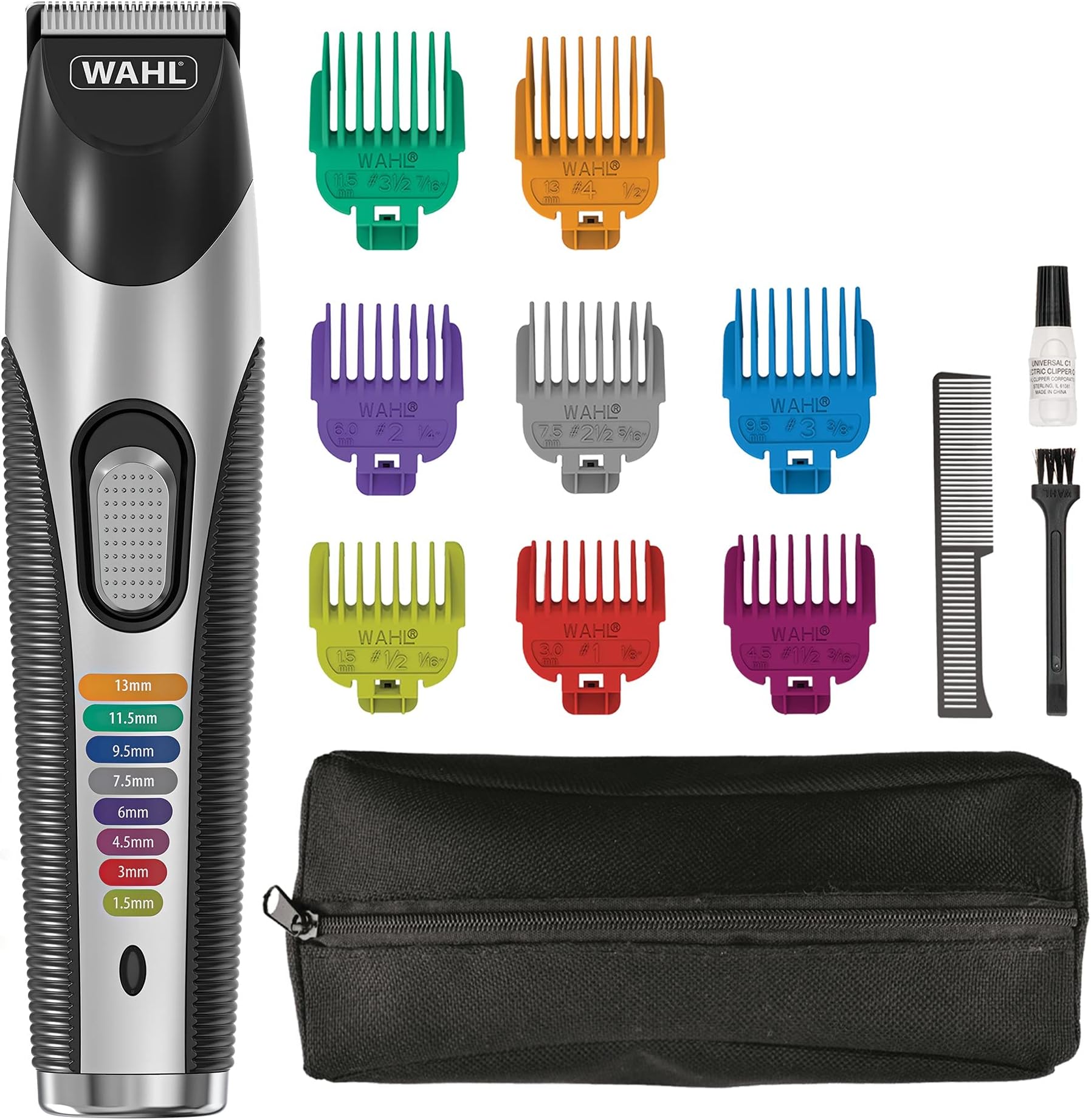 Colour Trim Stubble and Beard Trimmer, Trimmers for Men, Beard Trimming Kit, Men’s Stubble Trimmers, Rechargeable Trimmer, Male Grooming Set, Beard Care Kit, Colour Coded Guide Combs