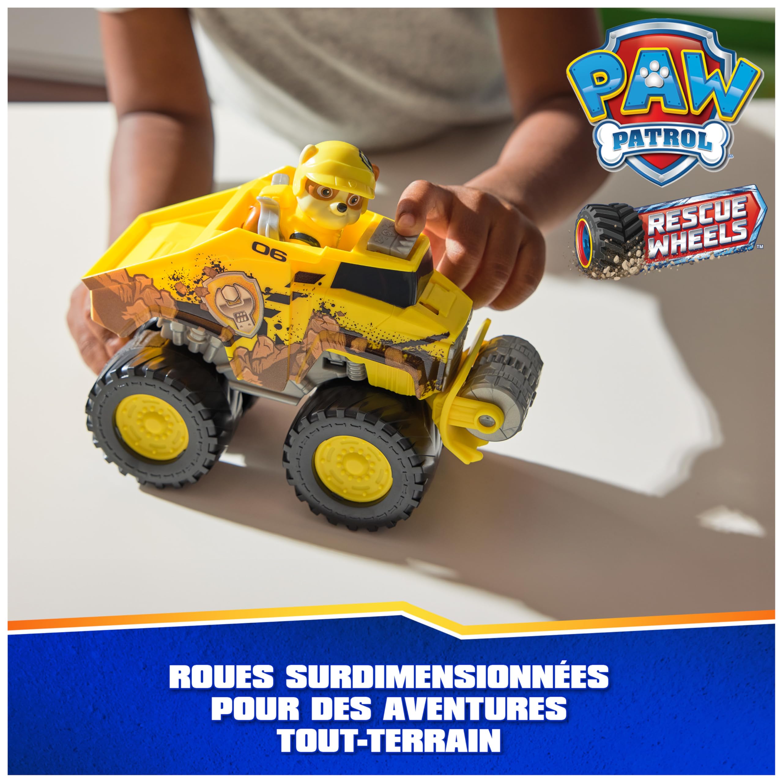  Paw Patrol - Pat Patrouille - Véhicule Figurine Ruben Rescue Wheels - Voiture Figurine À Collectionner - Bulldozer Tout-Terrain - Pat Patrouille Jouet - Voiture Enfant - Jouet Enfant 3 Ans Et + in use